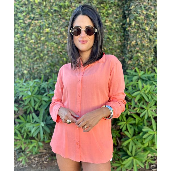 Camisa Social Coral 