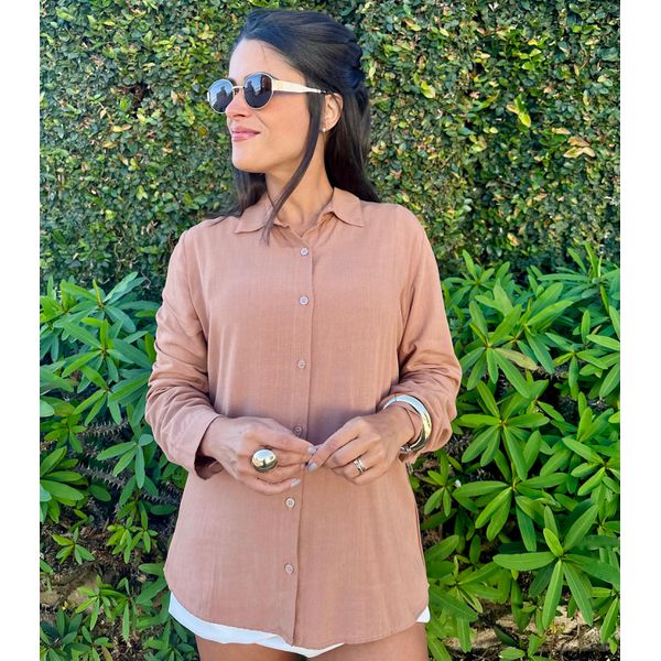 Camisa Social Caramelo
