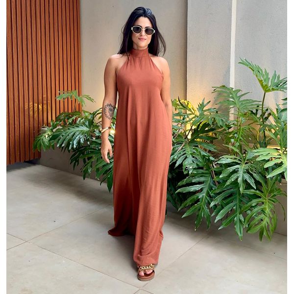 Vestido Midi Frente Única Cacau 
