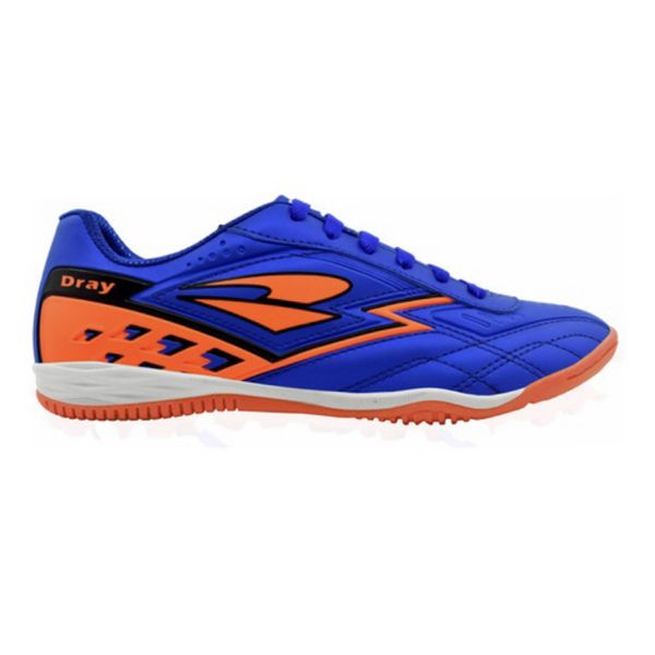 Chuteira Futsal Dray Topfly Adulto Azul/Laranja