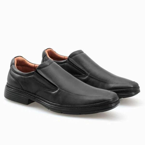 Sapato Anatomic Gel Conforto Mesti o Preto Cal ado Cia