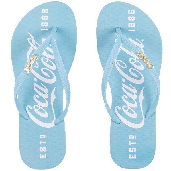 Chinelo Coca Coca Cola 1886 Azul Claro