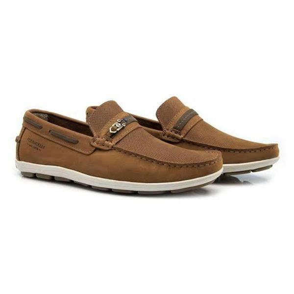 Mocassim Ferricelli Driver Caramelo/Brown 