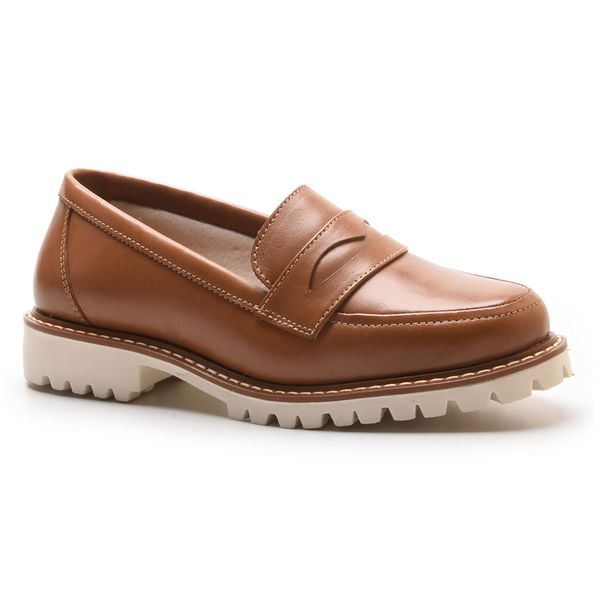 Sapato Mocassim Feminino Luma Couro Legítimo Salto... - Rangali