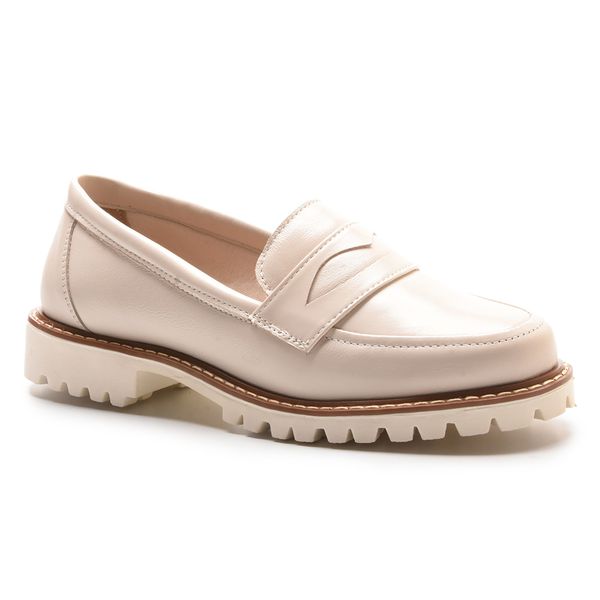 Sapato Mocassim Feminino Luma Couro Legítimo Salto... - Rangali