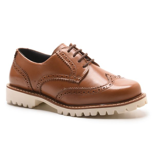 Sapato Mocassim Feminino Oxford Cora Em Couro Legí... - Rangali