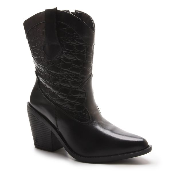 Bota Feminina Texana Noara Em Couro Legitimo Count... - Rangali