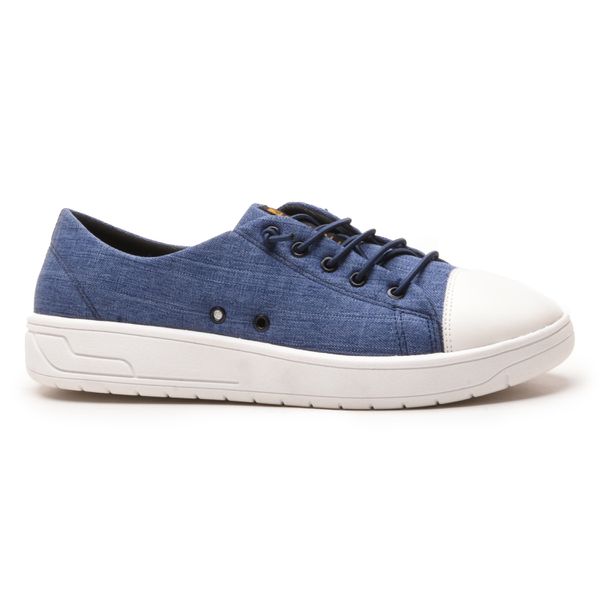 Tênis Feminino Casual Ísis Em Lona Confortável - Jeans Mescla