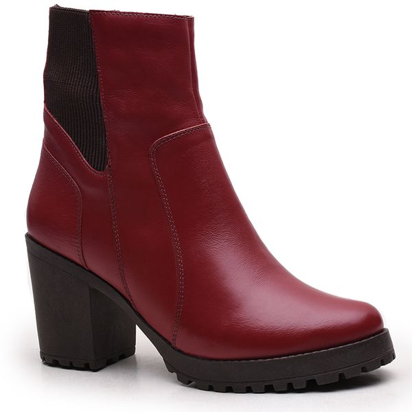 Bota Feminina Cano Curto Em Couro Legitimo Coturno... - Rangali
