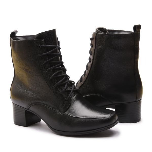 Amarração Bota De Amarrar Feminina Bota Feminina Cano Curto Hencco