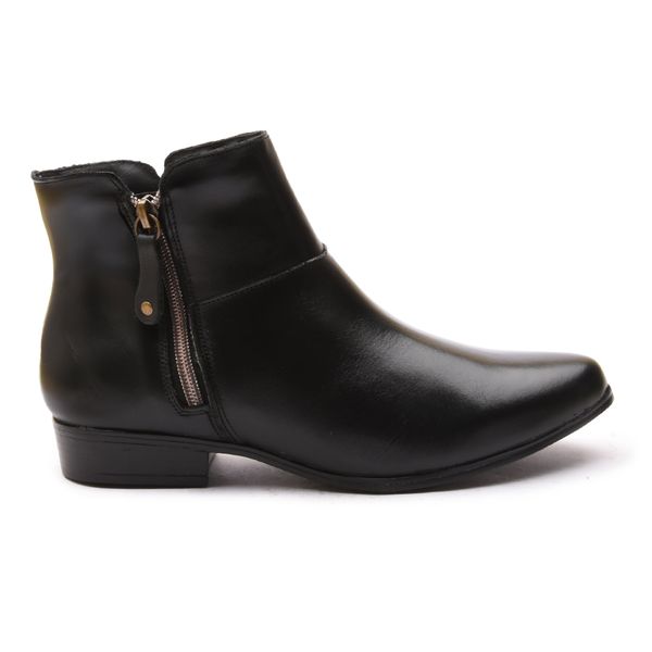 Bota Feminina Cano Curto Madalena Couro Legitimo D... - Rangali
