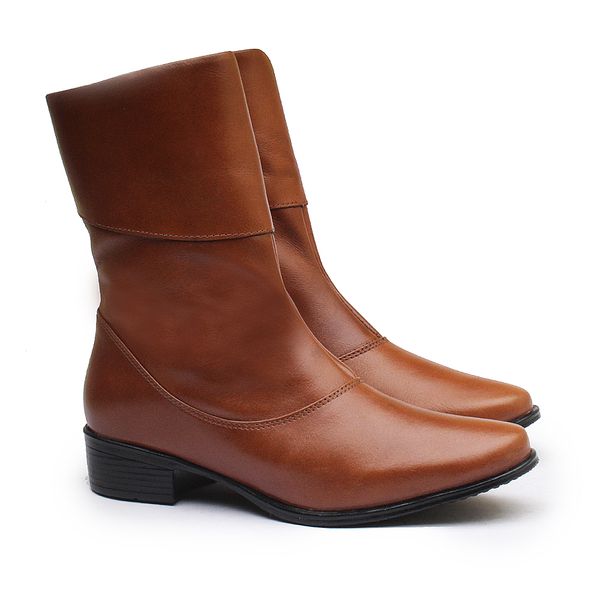 Bota feminina cano store médio