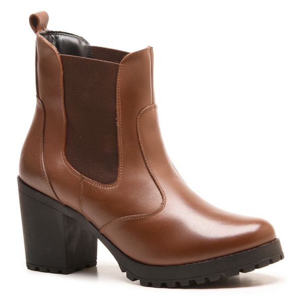 Bota Feminina Em Couro Legitimo Coturno Robusta Sa... - Rangali