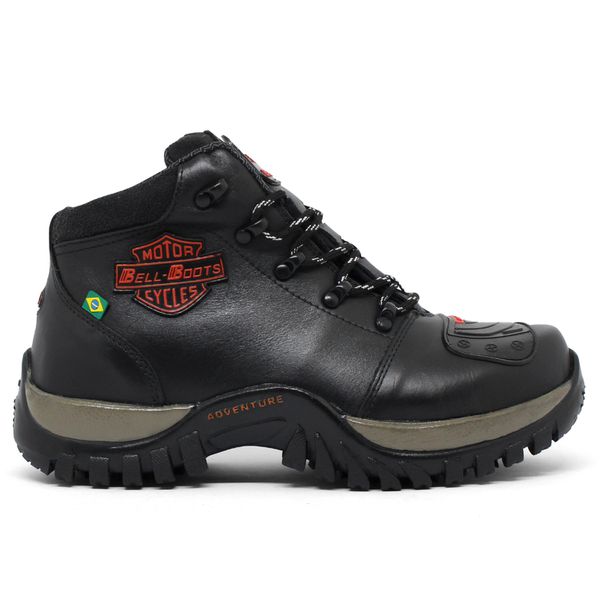 Bota Bell Boots Adventure/Motoqueiro 2027 - Preto/Vermelho