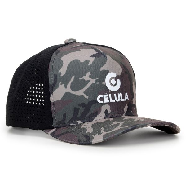 Boné Célula Trucker Camuflado - Preto