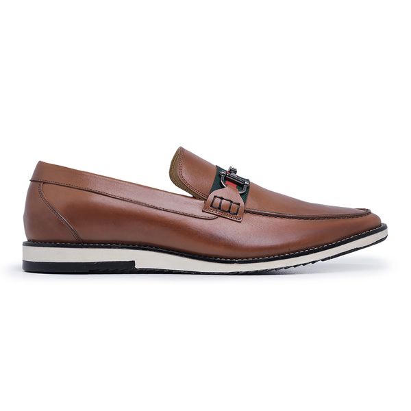 Sapato Casual Ettore, Carrara - Couro Caramelo