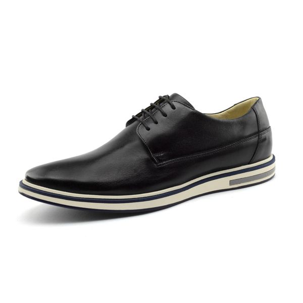 Sapato Casual Ettore, Bari - Couro Preto