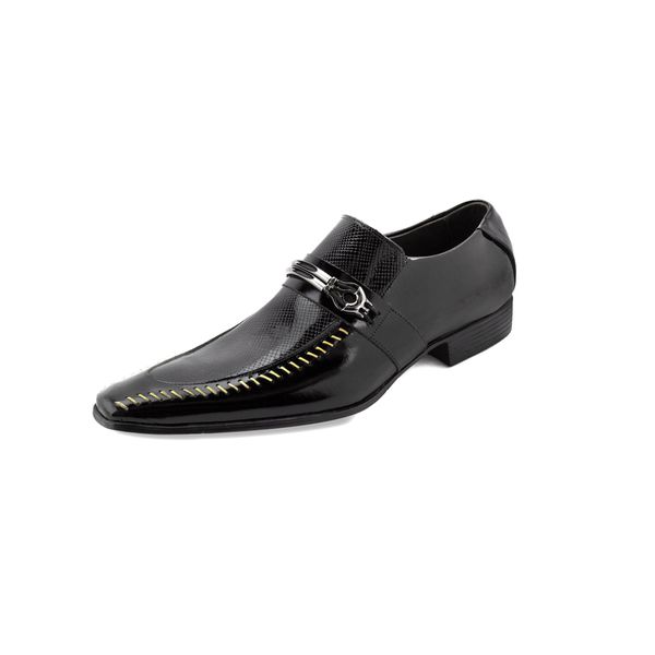 Sapato Confort Ettore, Parma - Couro Preto Verniz.