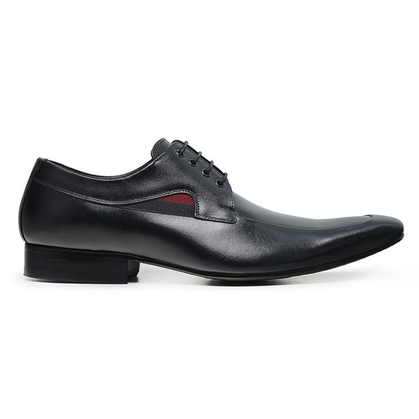 Sapato Social Ettore, Milão - Couro Preto.