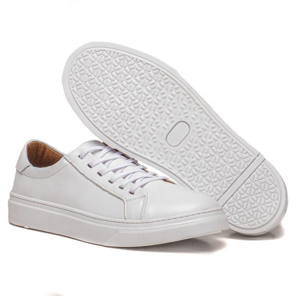 Tênis Couro Tenis Casual Netshoes Masculino Couro Tenis Branco Em