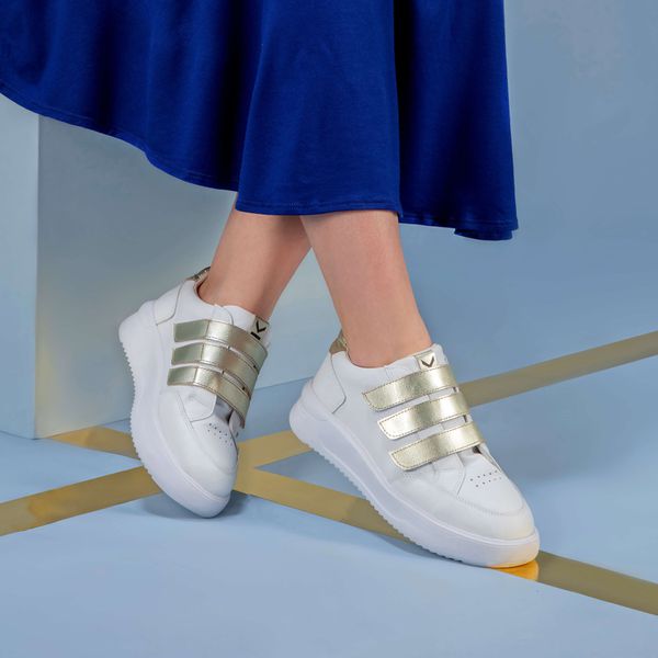 Tênis Napa Ouro Light Feminino em Couro Legitimo