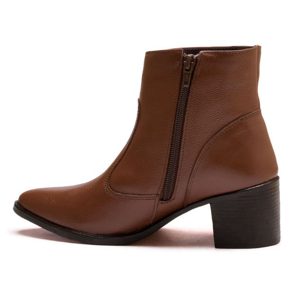 Bota Feminina Couro Cano Curto Casual Nescau