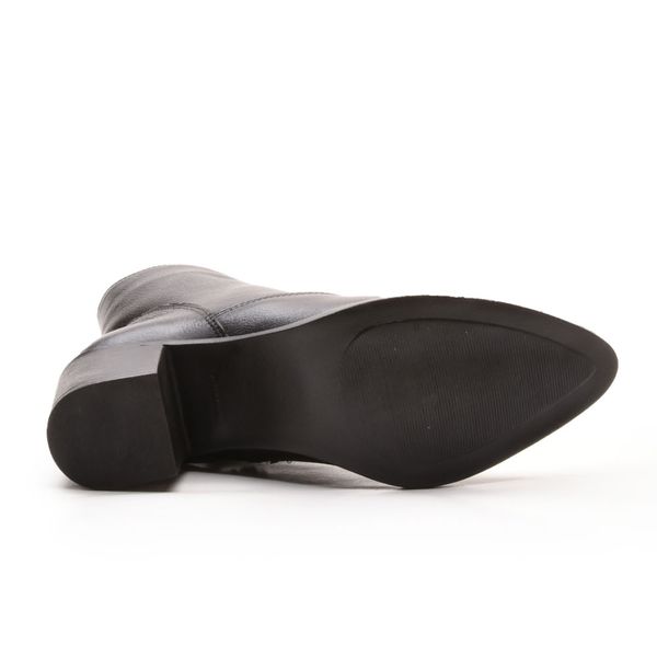 Bota Feminina Couro Cano Curto Casual Preta