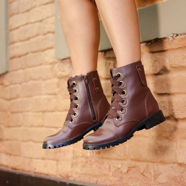 Coturno feminino deals marrom como usar