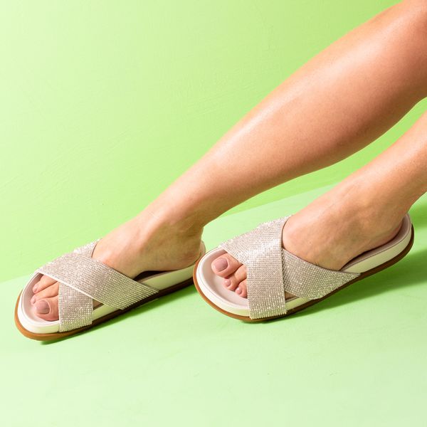 Sandália Papete Feminina Burke Mia Off White