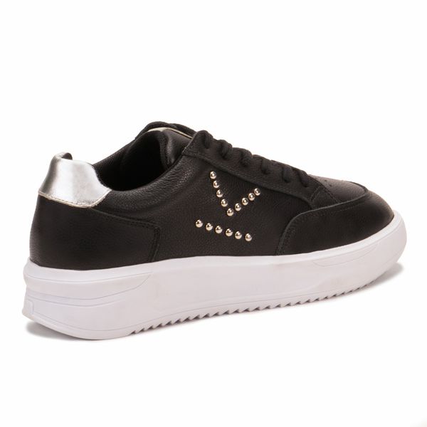Tênis Cravo Preto Feminino em Couro Legitimo