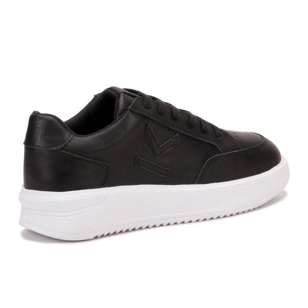 Tênis Preto Feminino em Couro Legitimo