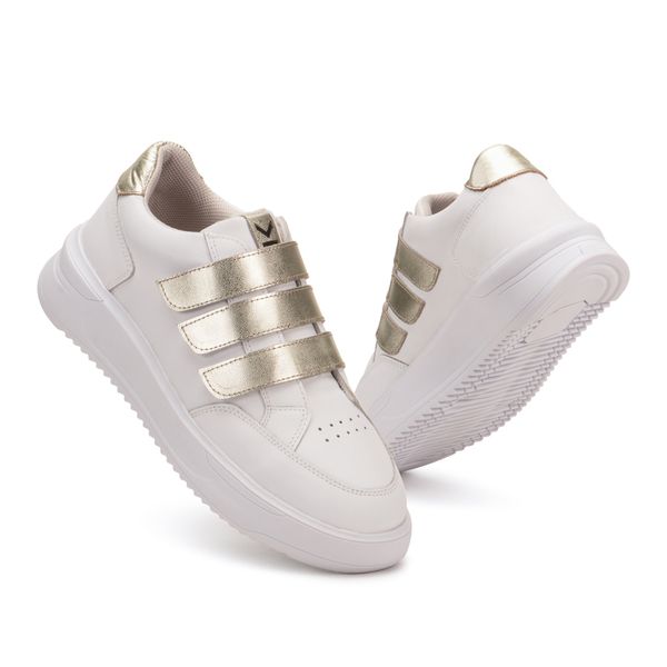 Tênis Napa Ouro Light Feminino em Couro Legitimo
