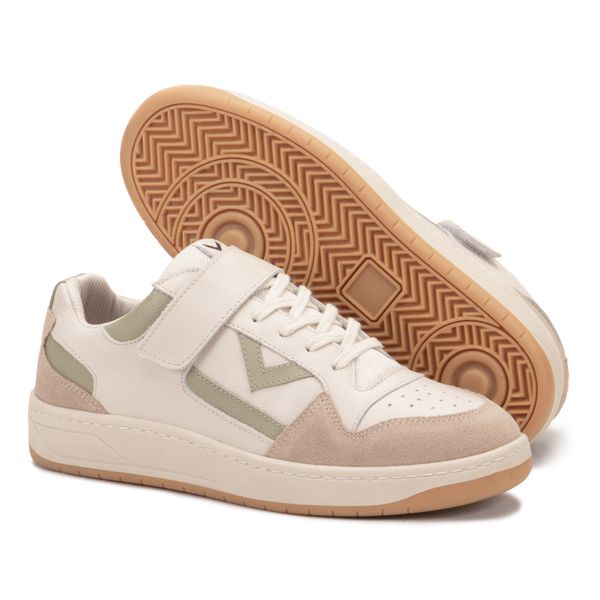 Tênis Napa Off White Verde Feminino em Couro Legitimo