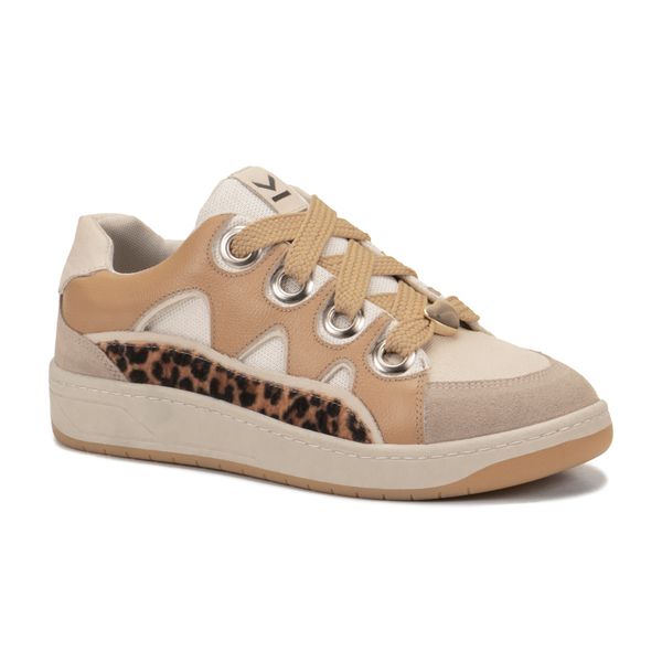 Tênis Napa Creme Feminino em Couro Legitimo