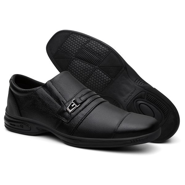Sapato Slip-on Fivela Clássica Stratos Preto