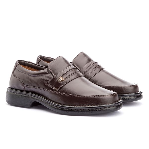 Mocassim Masculino Carrijo Sapato Casual Social Em Couro Café