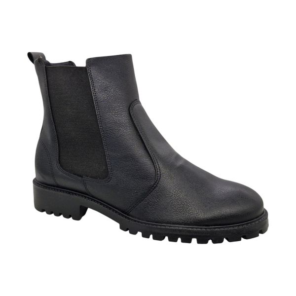 Bota Chelsea Couro Preta