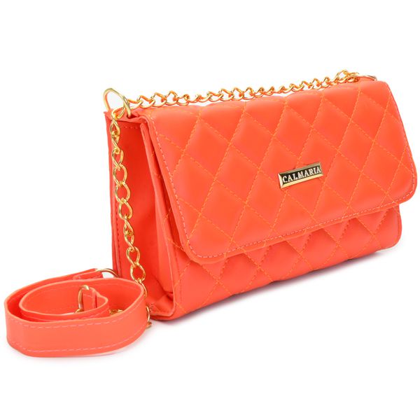 Bolsa Transversal Festa/Baladinha Laranja Fluorescente