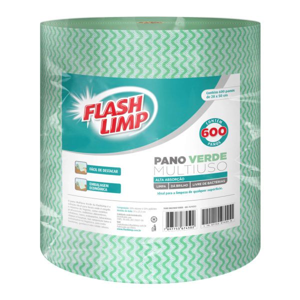 PANO VERDE MULTIUSO ALTA ABSORCAO 600PC FLP4502