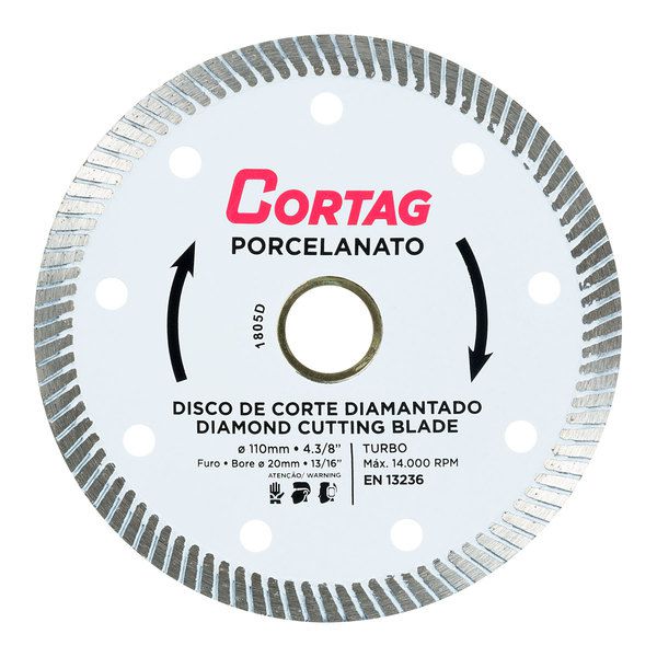 DISCOS DE CORTE DIAMANTADO TURBO PORCELANATO