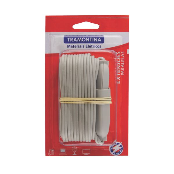 EXTENSÃO FIO PARALELO CABO 1 MM² - 2 M COR CINZA