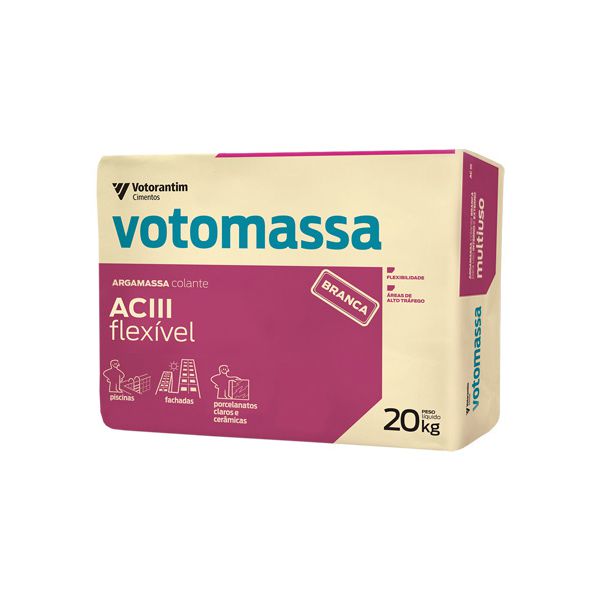 ARGAMASSA VOTOMASSA 20KG. AC3 FLEXIVEL BRANCA