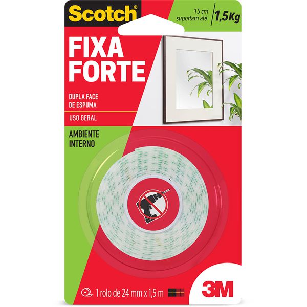 FITA DUPLA FACE DE ESPUMA 19MMX 5M 3M