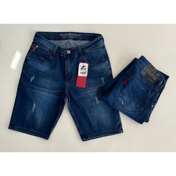 Bermuda Jeans ELS - Azul Rasgos