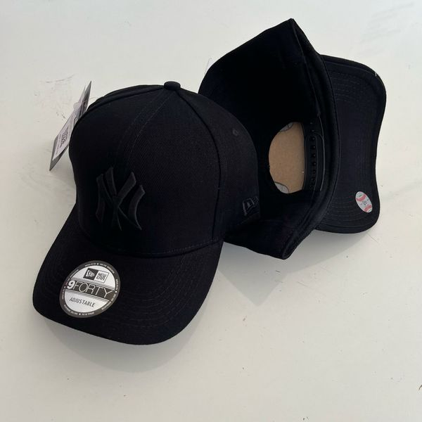 Boné NY Snapback - Preto com Preto