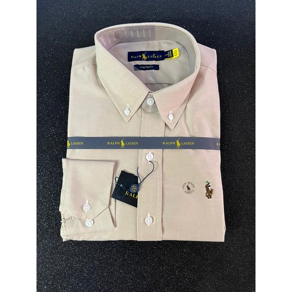 Camisa Social Oxford RL - Marrom Claro