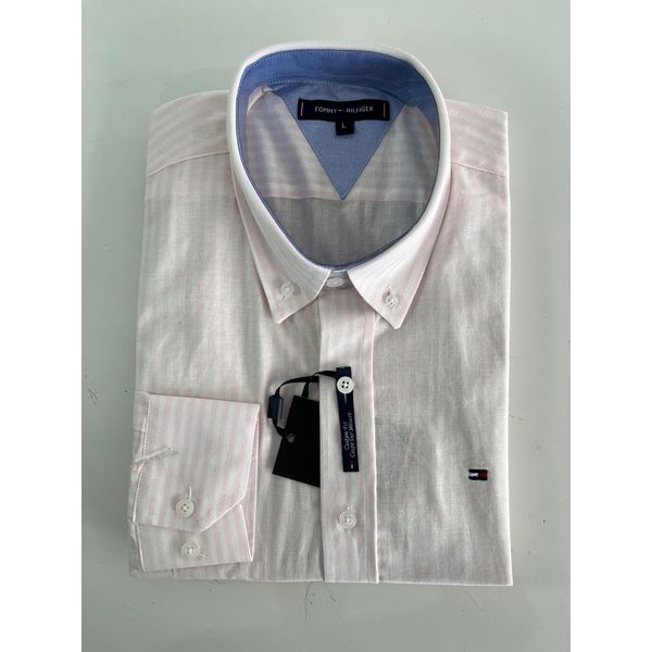 Camisa Social TH Fio Egipcio - Listra Rosa
