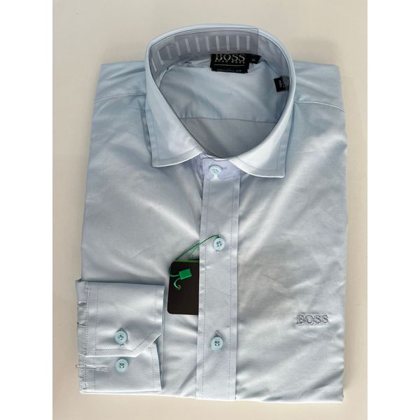 Camisa Social HB Elastano - Azul bebe