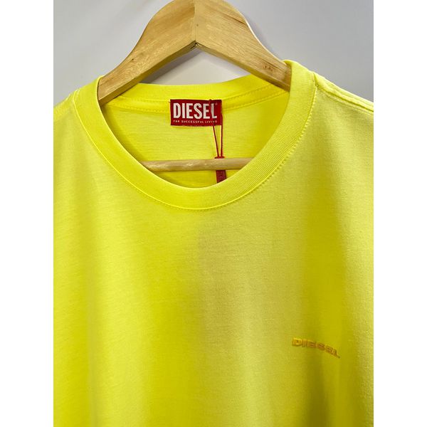 Camiseta Organic Cotton DSL - Amarelo escrita amarela