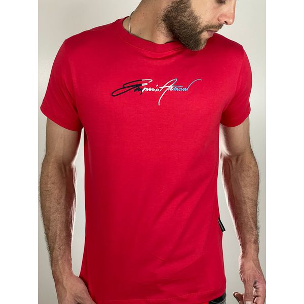 Camiseta Algodão Egípcio ARM Básica - Vermelho